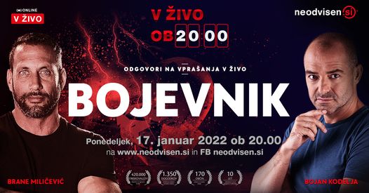 BOJEVNIK – ponedeljek, 17. 1. 2022