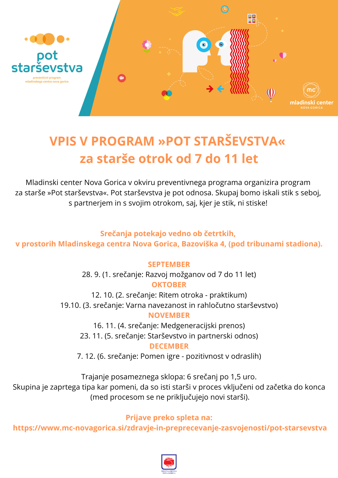 VPIS V PROGRAM »POT STARŠEVSTVA«