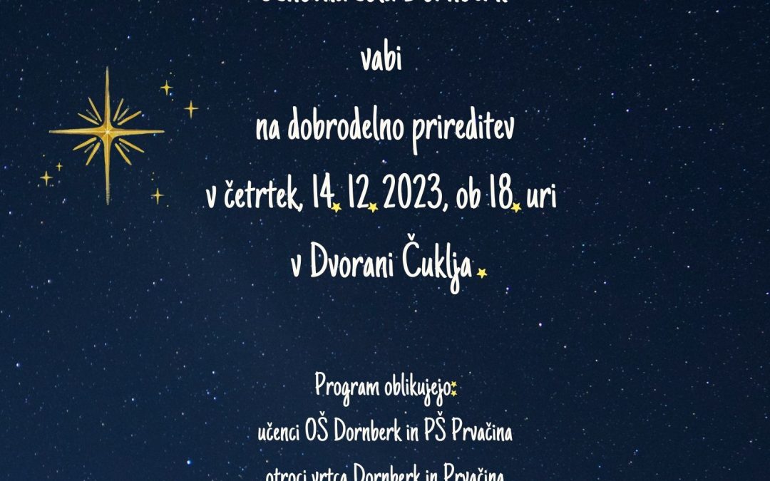 VABILO NA DOBRODELNO PRIREDITEV